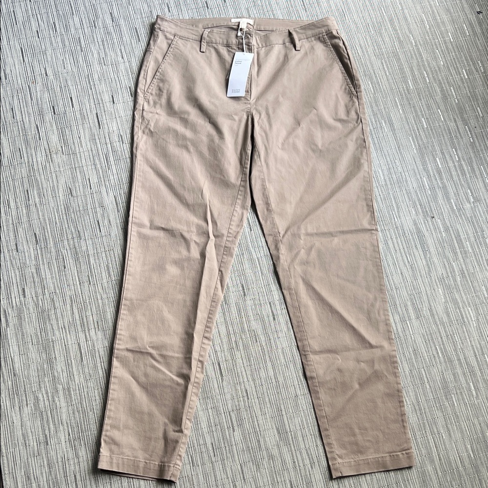 NWT Eileen Fisher Women's Mocha Trouser Pants